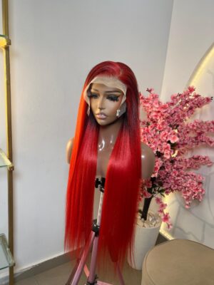 30 inches red sleek Straight