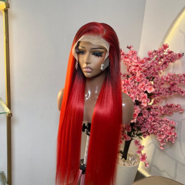 30 inches red sleek Straight