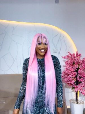 Pink fringe straight