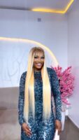 Blonde fringe straight