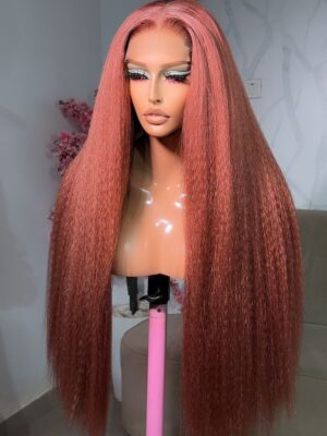 Ginger kinky straight wig