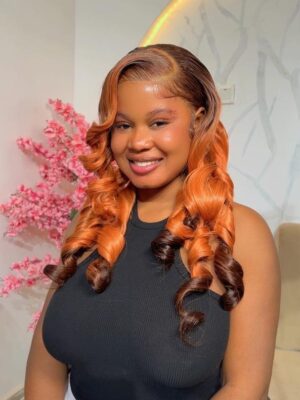 3 tone orange wig Mandy
