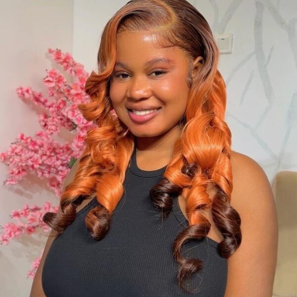 3 tone orange wig Mandy
