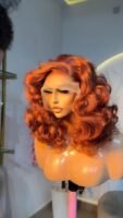 Burnt orange 14 inches bouncy curls