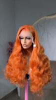 Vibrant burnt orange wig Mandy