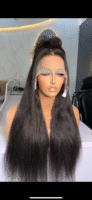Black kinky straight wig