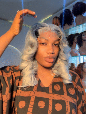 Grey 14 inches bouncy curls
